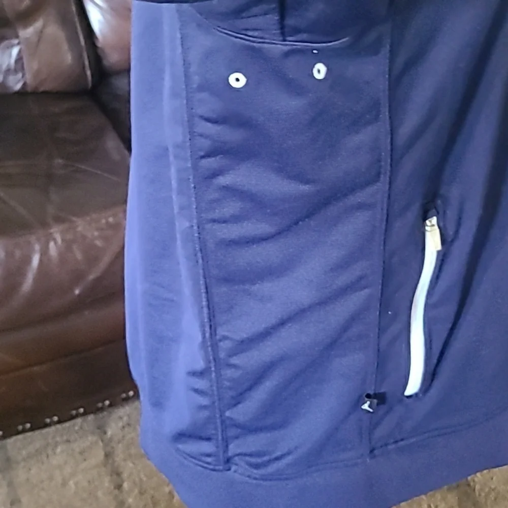 Jordan track warm up jacket. Blue /white piping. Sz. Large (#1406) vintage
